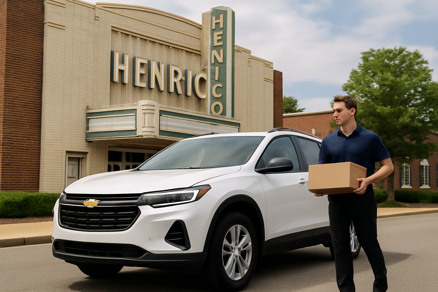 A professional courier delivering in Henrico County, VA