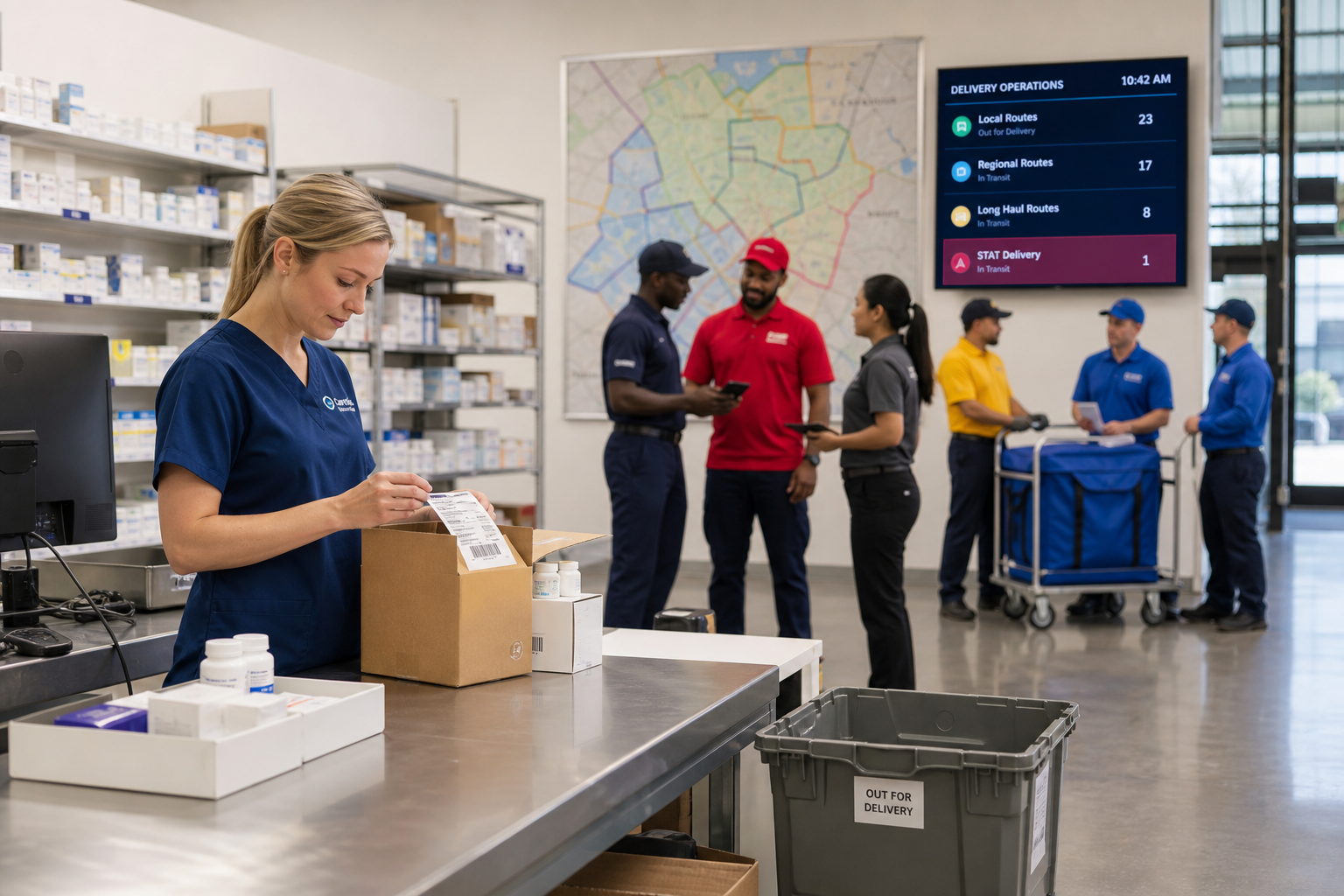 When Should Pharmacies Use Internal Drivers, Couriers, or National Carriers?