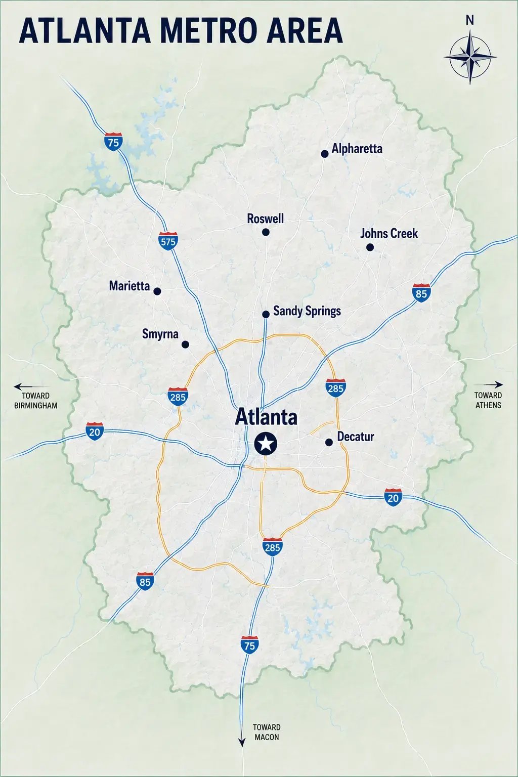 Atlanta Metro map