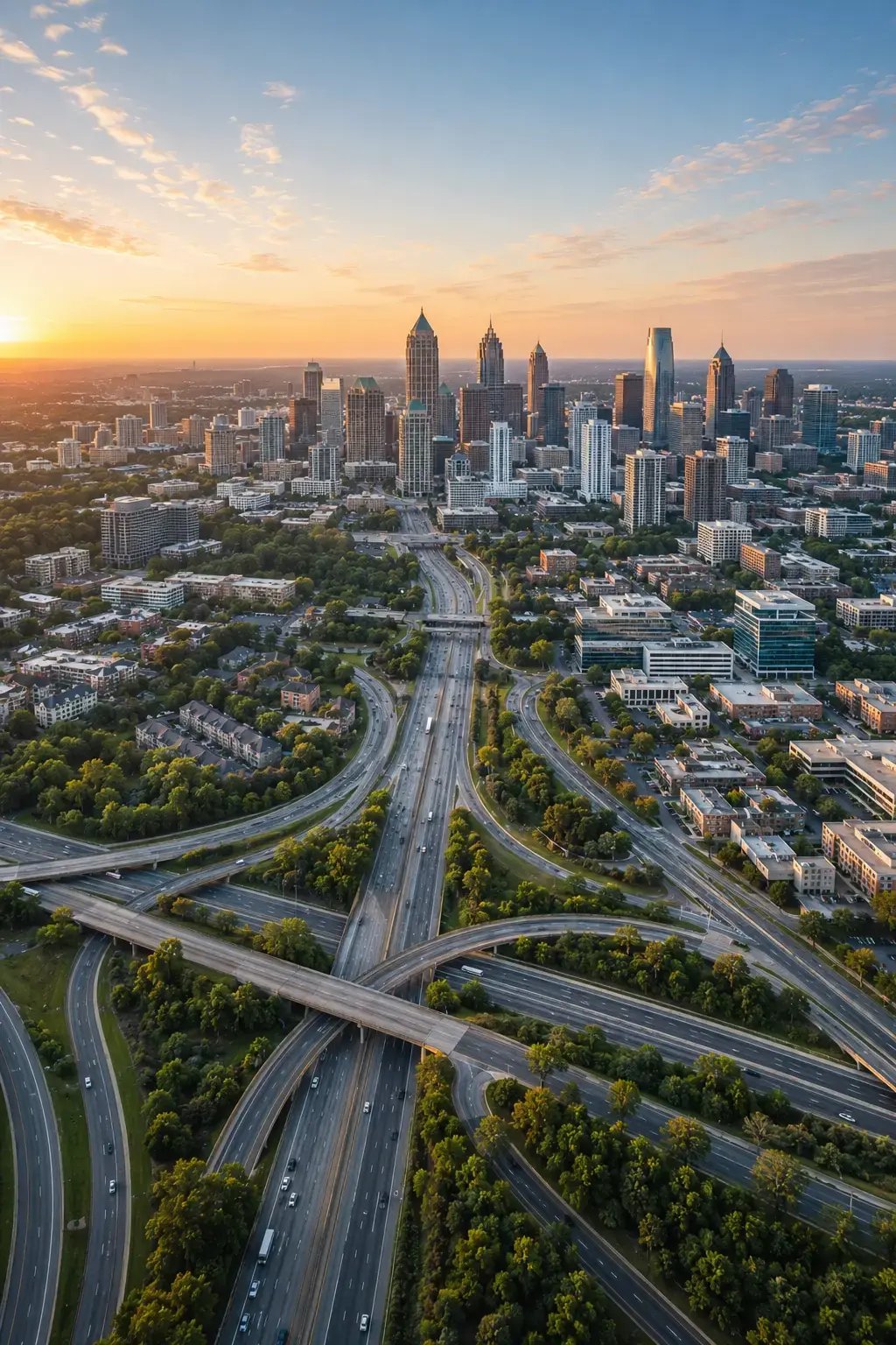 Atlanta metro aerial view
