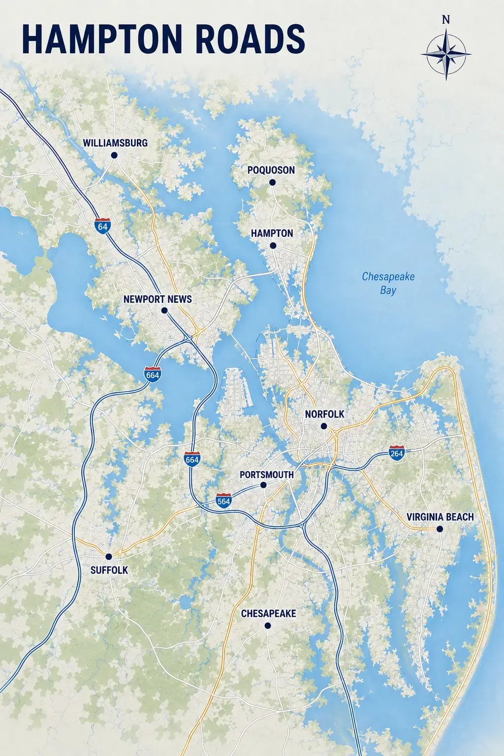 Hampton Roads map
