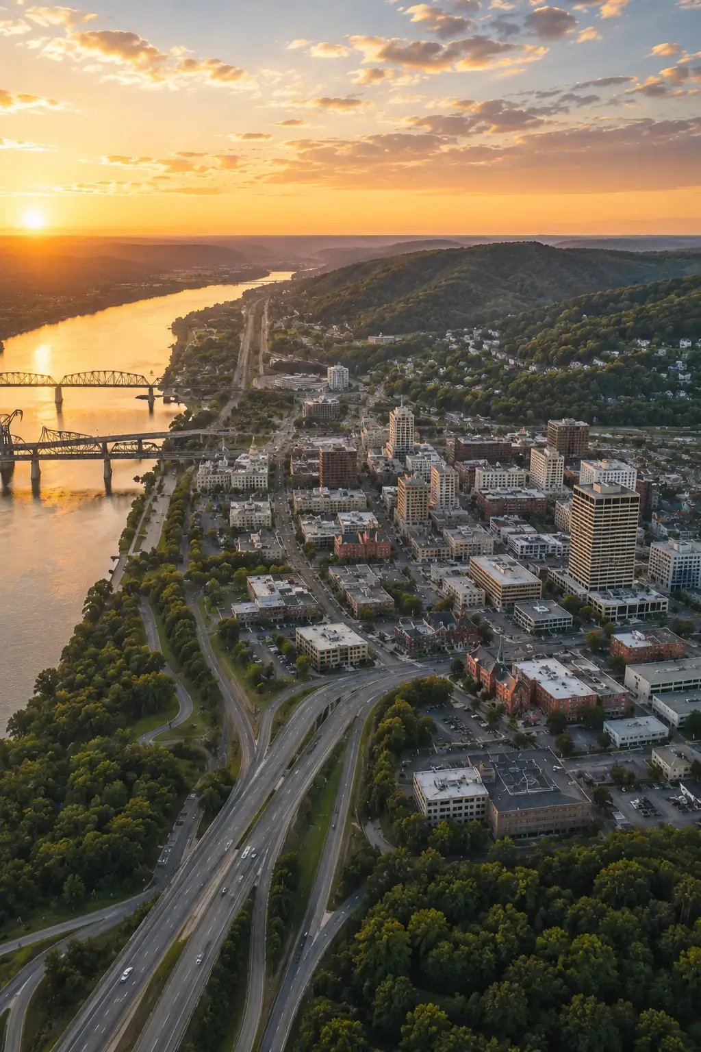 Huntington Metro Area aerial view