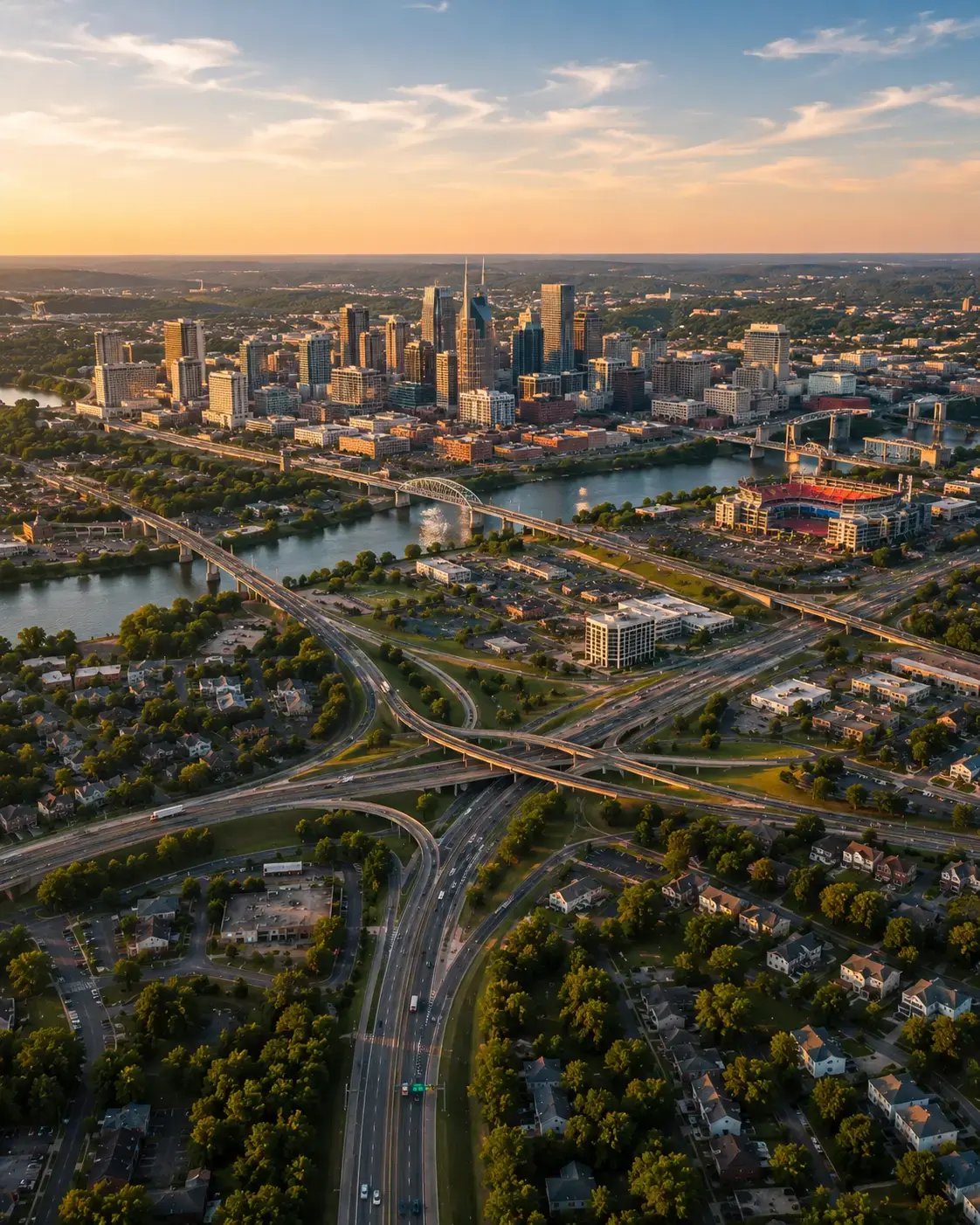 Nashville Metro Aerial view