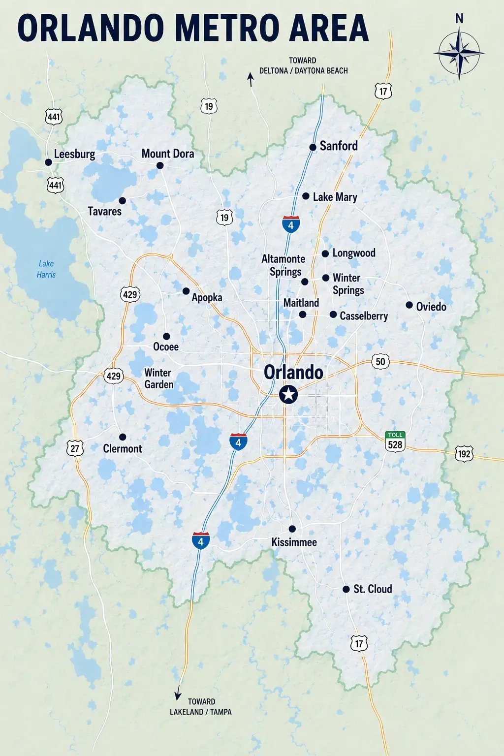 Orlando Metro Area map