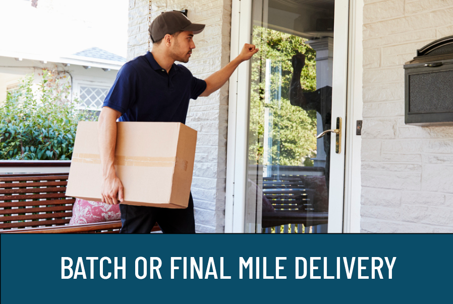 Home delivery or final mile delivery via courier services for same day delivery